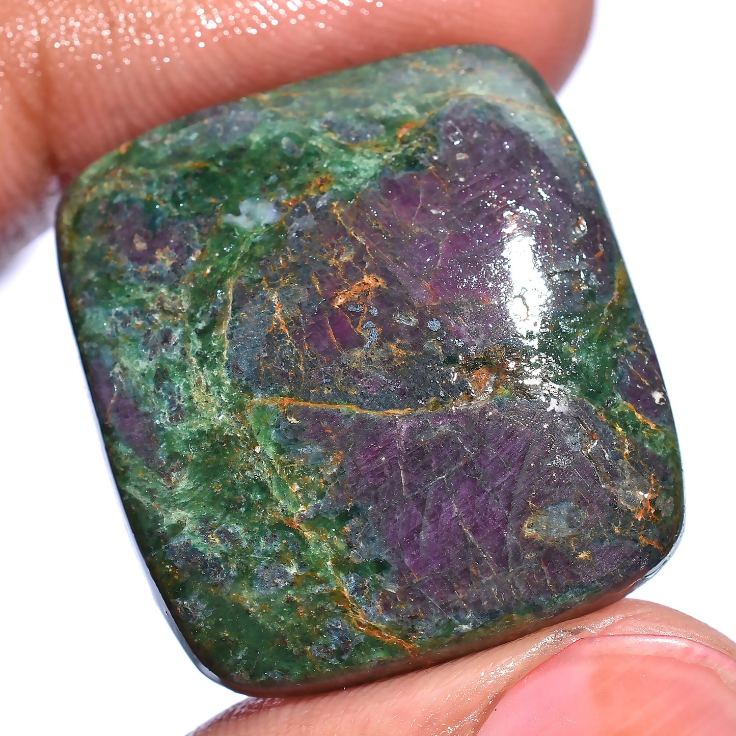 Attractive Ruby Fuchsite Cabochons - Mixed Shape Smooth Polished Gemstone