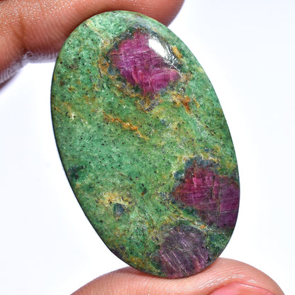 High Quality Ruby Fuchsite Cabs – Oval Fancy Shaped Smooth Polished Cabochon