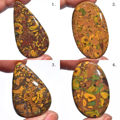 Fruit Jasper Cabochon - Smooth Polished Loose Stone for Jewelry Making, Wholesale Fruit Jasper Cabs