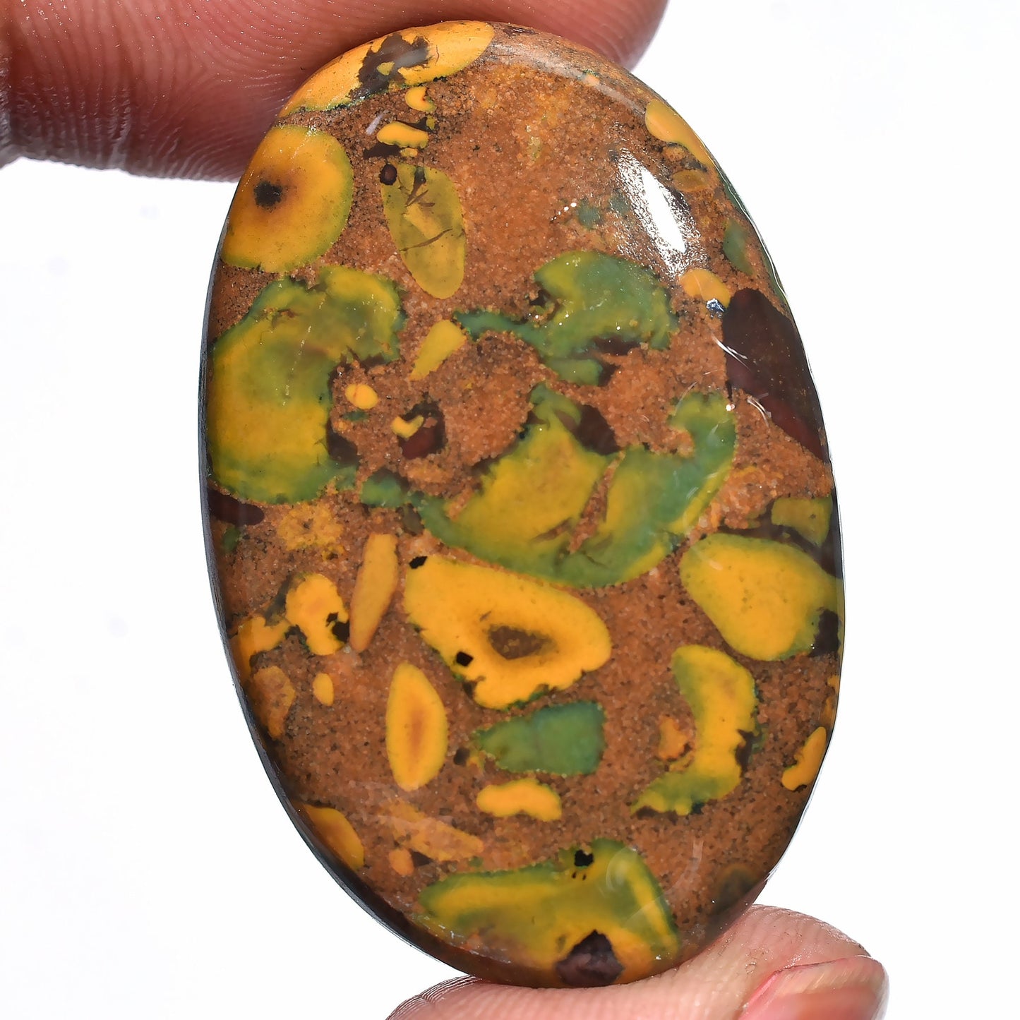 Fruit Jasper Cabochon - Smooth Polished Loose Stone for Jewelry Making, Wholesale Fruit Jasper Cabs