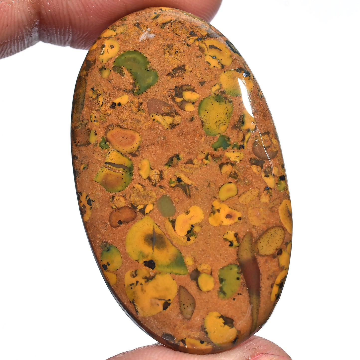 Fruit Jasper Cabochon - Smooth Polished Loose Stone for Jewelry Making, Wholesale Fruit Jasper Cabs