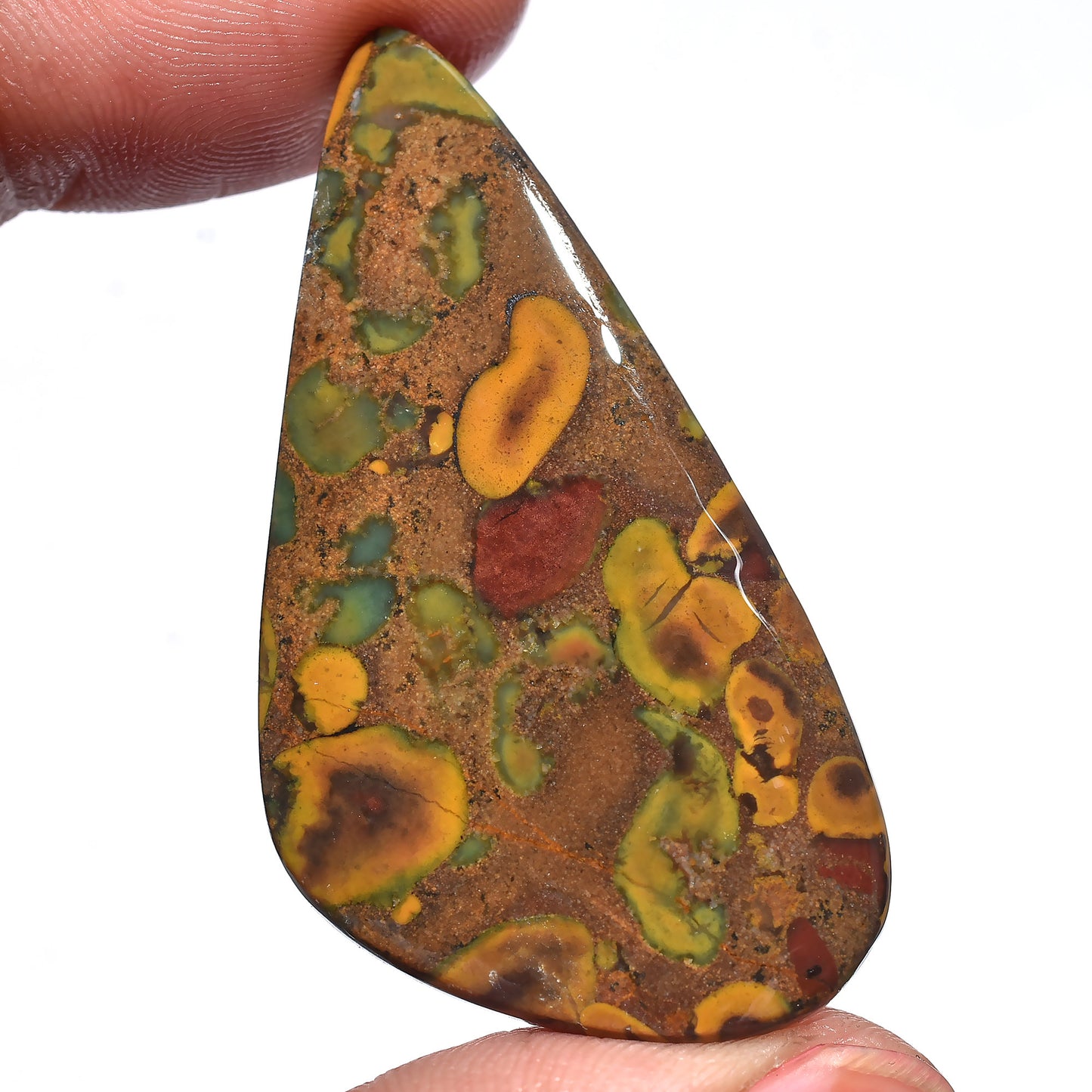 Fruit Jasper Cabochon - Smooth Polished Wholesale Gemstones for Jewelry