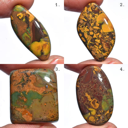 Top Quality Fruit Jasper – Mixed Shape Polished Jasper Loose Cabochons