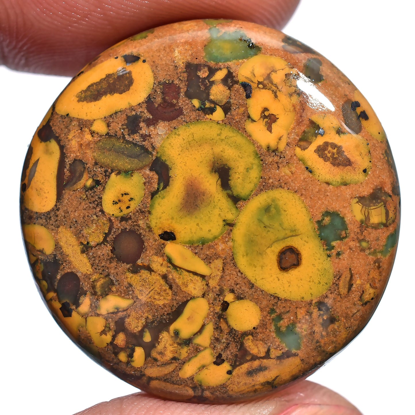 Yellow Fruit Jasper Stone - Wholesale Smooth Polished Cabs for Jewelry Making