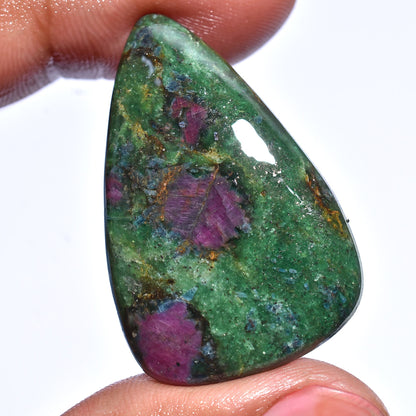 100% Natural Ruby Fuchsite Loose Cabochon - Wholesale Price Smooth Gemstone Crystal for Jewelry Making