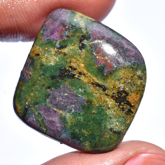 Natural Ruby Fuchsite Cabochon – Mix Shape & Size Smooth Gemstones | Wholesale Ruby Fuchsite Cabochons