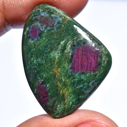 High Quality Ruby Fuchsite Cabs – Oval Fancy Shaped Smooth Polished Cabochon