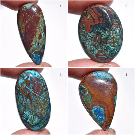 Wholesale Shattuckite Azurite Cabochon - Smooth Pear & Oval Cabochon Stone for Custom Pendants