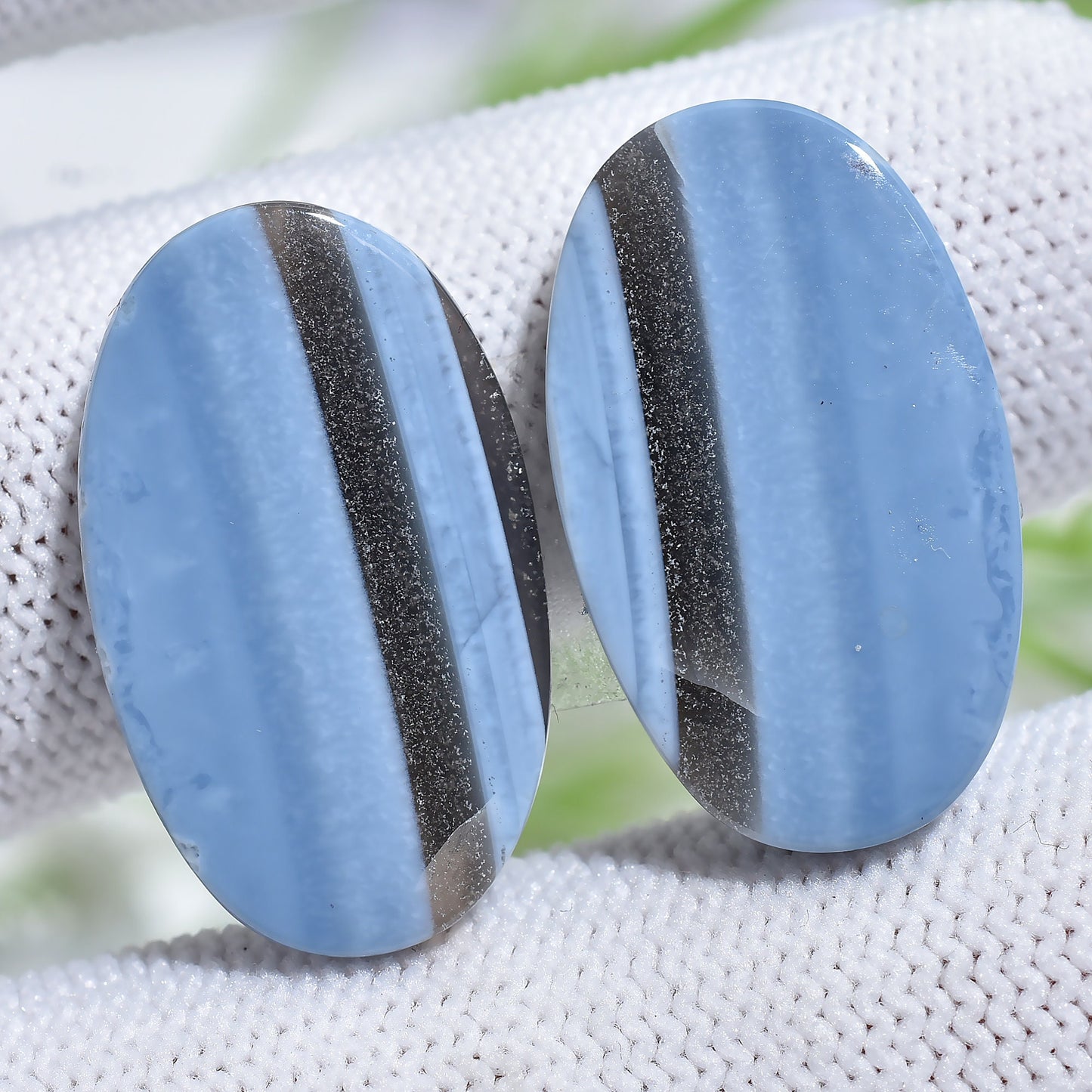 Wonderful Blue Opal Earrings Pair – Fancy Shape Matching Cabochons at Wholesale Price