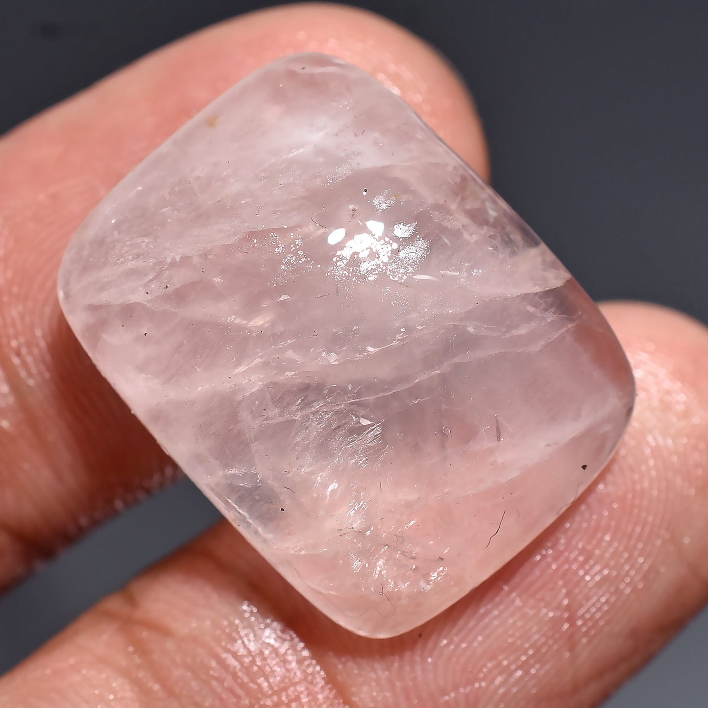 Elegant Rose Quartz Loose Cabochons - Pear & Oval Shaped Smooth Gemstones for Pendant