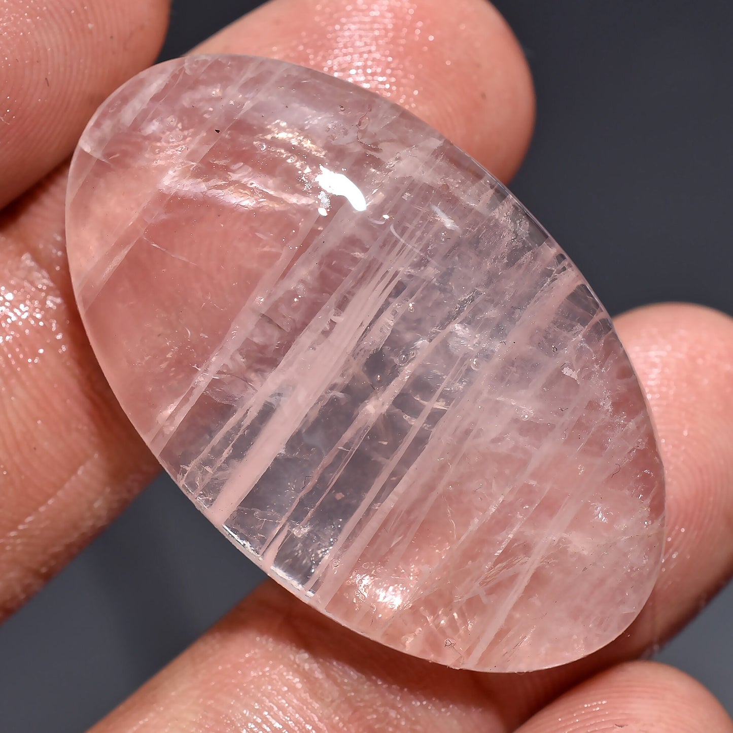 Elegant Rose Quartz Loose Cabochons - Pear & Oval Shaped Smooth Gemstones for Pendant