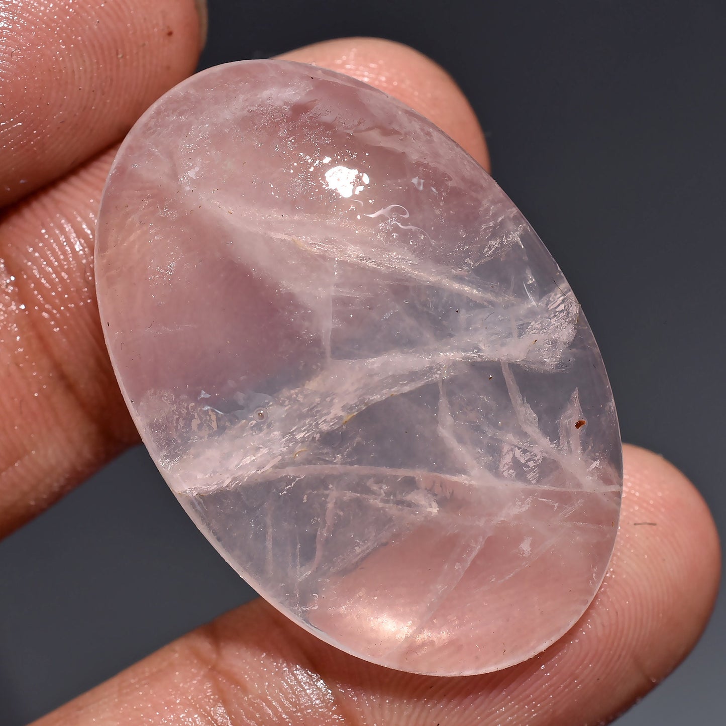 Radiant Pink Rose Quartz Cabochons - Natural Loose Quartz Gemstones for Jewelry