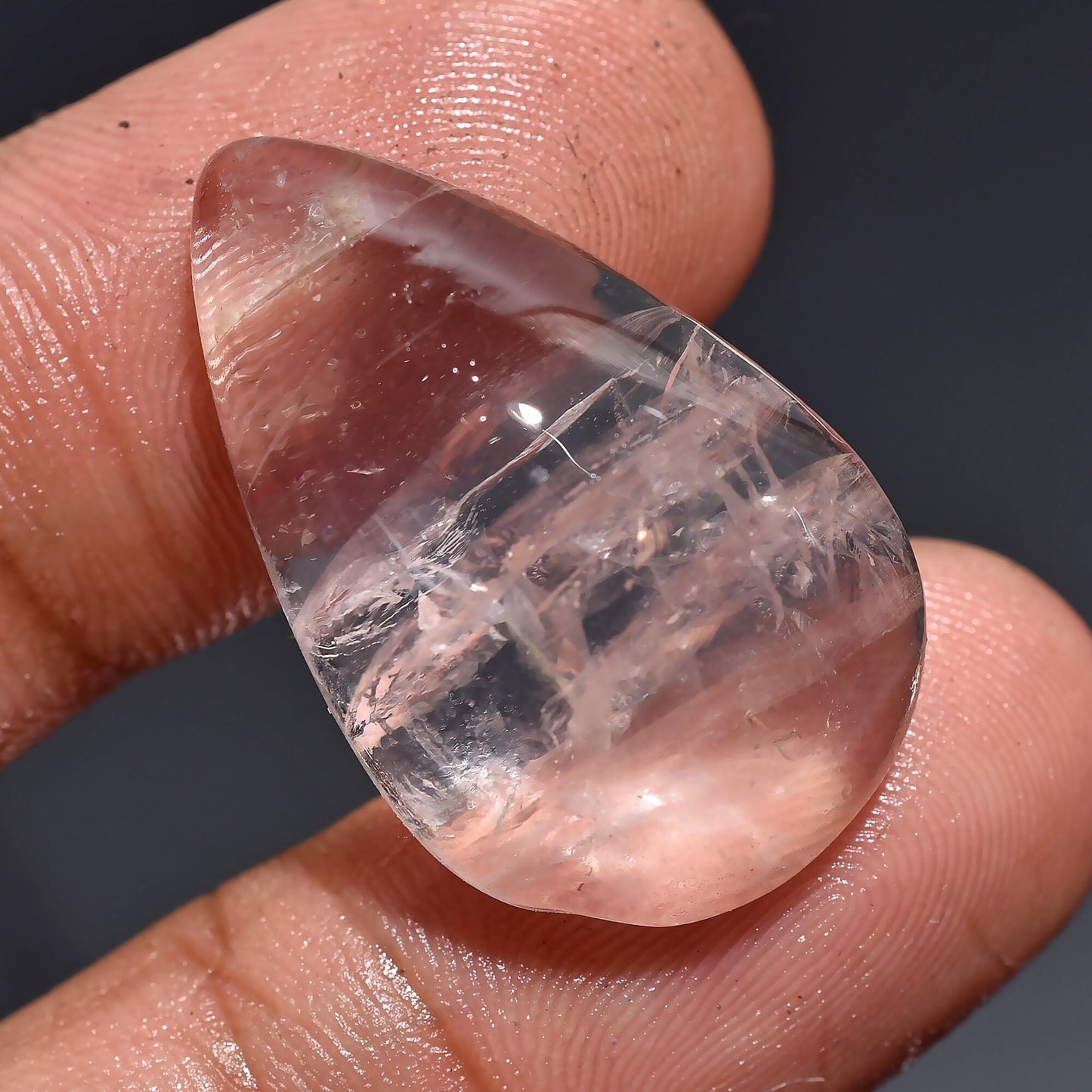 100% Natural Pink Rose Quartz Gems - Charming Oval & Pear Gemstones Crystal Gift