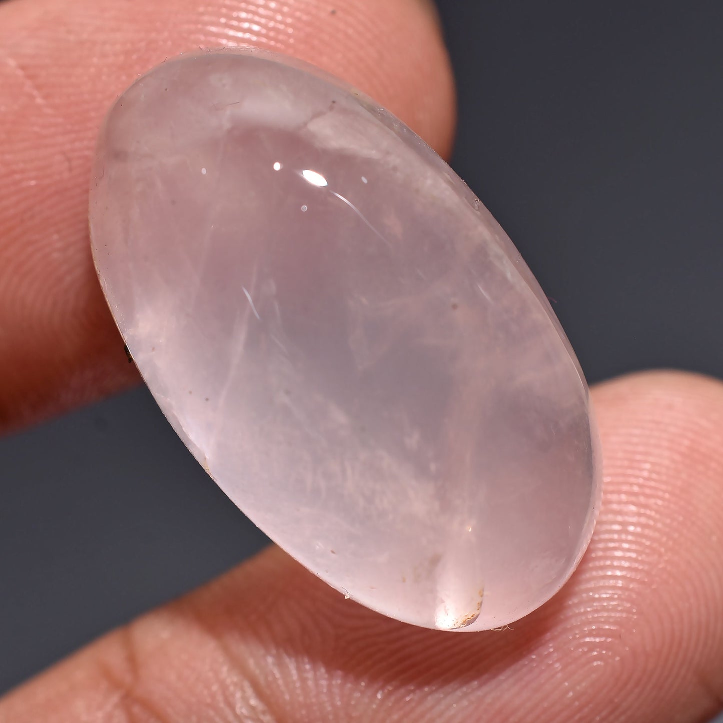 Oval Rose Quartz Gemstone Cabochon - Craft Your Own Pendant, Perfect Valentine’s Day Gift