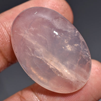 Oval Rose Quartz Gemstone Cabochon - Craft Your Own Pendant, Perfect Valentine’s Day Gift