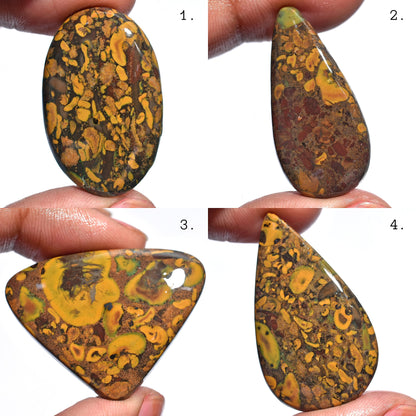 Fruit Jasper Stone - Oval Smooth Polished Fruit Jasper Loose Cabochon