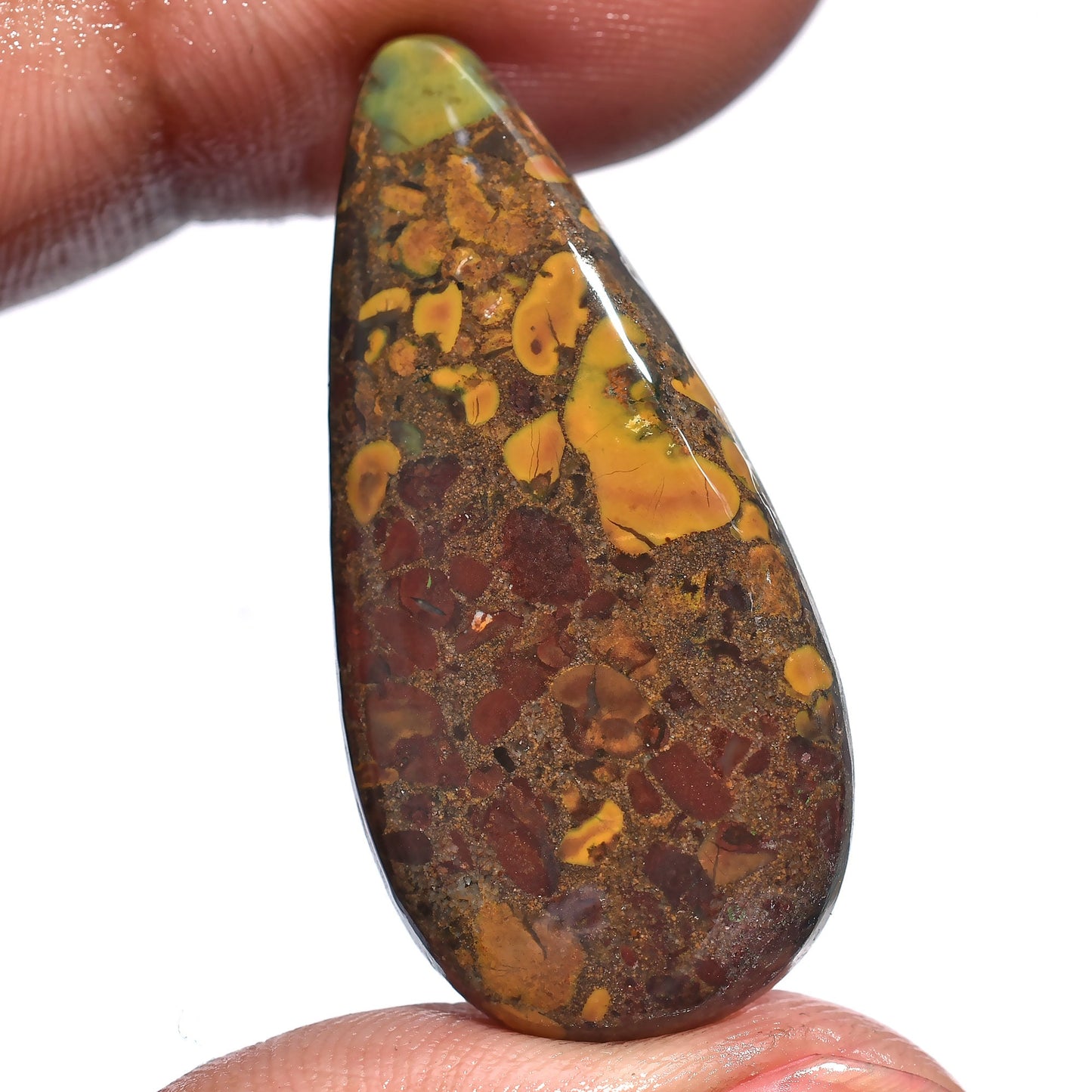 Fruit Jasper Stone - Oval Smooth Polished Fruit Jasper Loose Cabochon