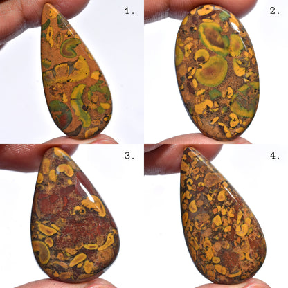 Unique Fruit Jasper Stone – Smooth Polished Cabochons