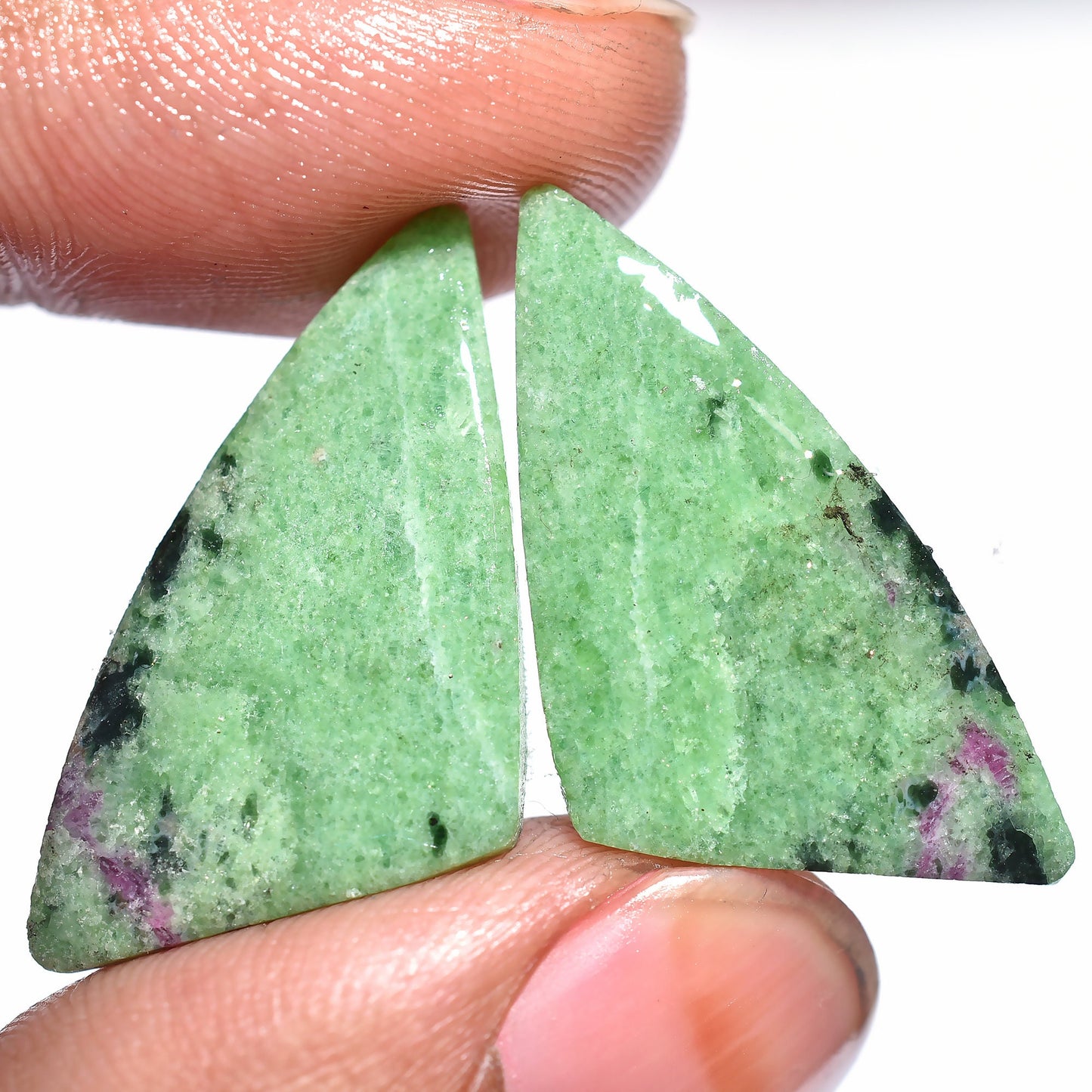 Natural Ruby Zoisite Gemstone Set – Fancy Matching Cabochons for DIY Jewelry Making