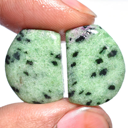 Natural Ruby Zoisite Gemstone Set – Fancy Matching Cabochons for DIY Jewelry Making