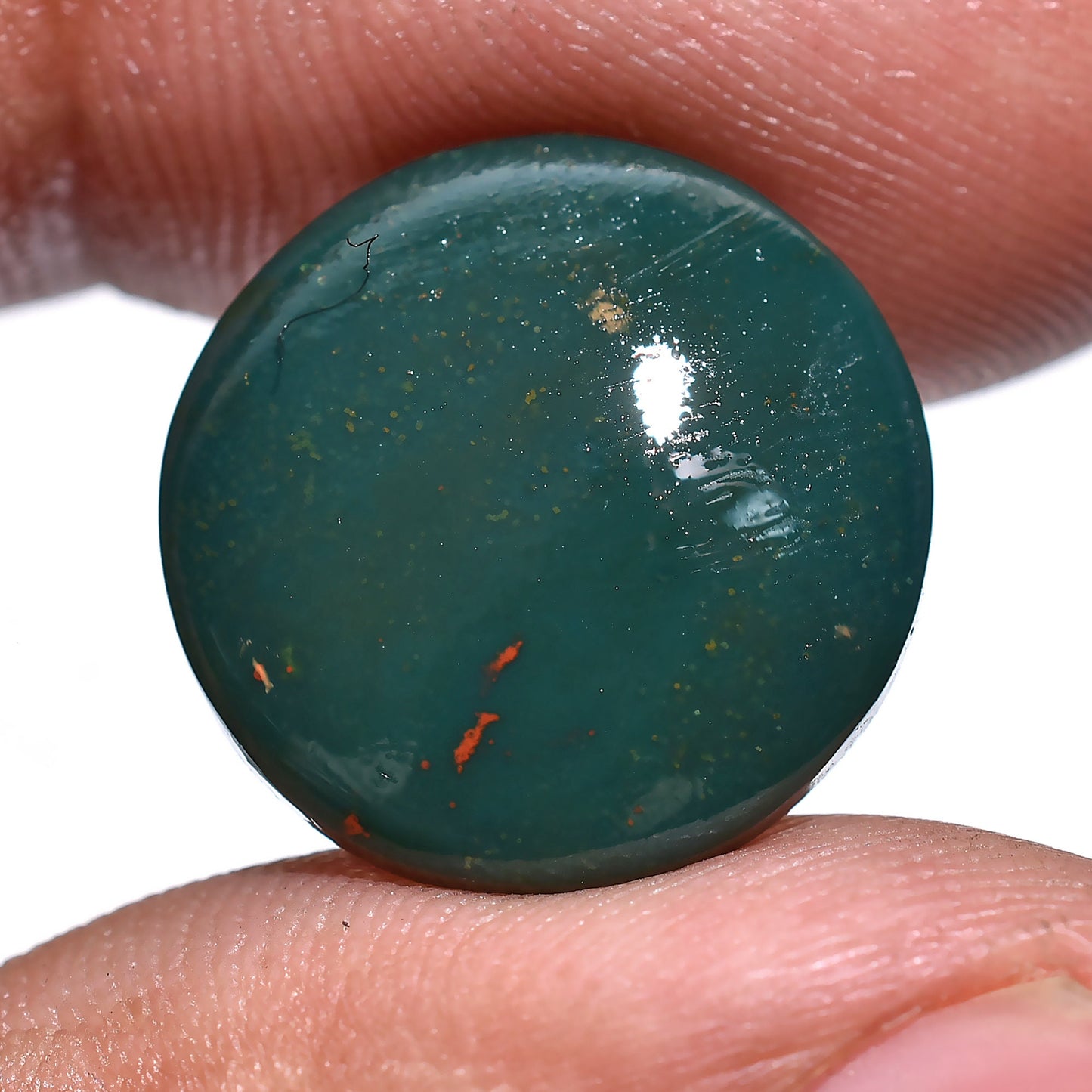 Natural Oval Bloodstone Gemstone – Healing Bloodstone Cabochon