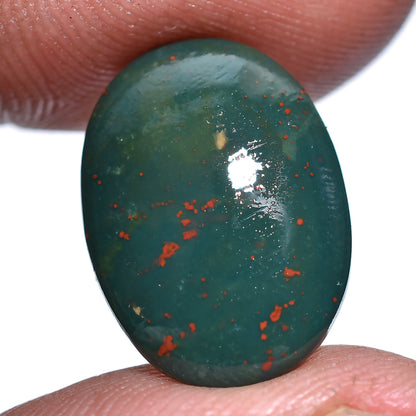 Healing Bloodstone Cabochon – Natural Green & Red Oval-Pear Shaped Gemstone for Rings & Pendants