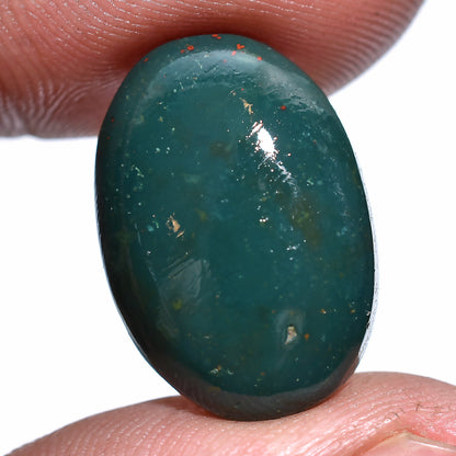 Healing Bloodstone Cabochon – Natural Green & Red Oval-Pear Shaped Gemstone for Rings & Pendants