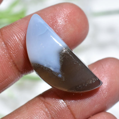 Blue Opal Smooth Cabochons - Mixed Shape Opal Cabs for Ring & Pendant Making