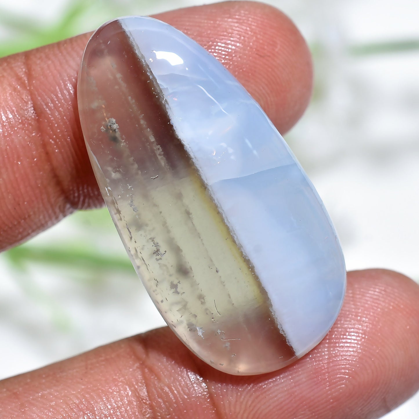 Blue Opal Smooth Cabochons - Semi Precious Mix Shape Opal Cabs for Rings & Pendant Making