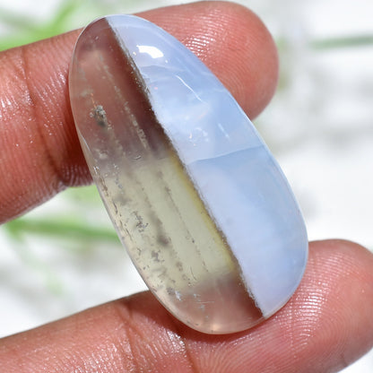 Blue Opal Smooth Cabochons - Semi Precious Mix Shape Opal Cabs for Rings & Pendant Making