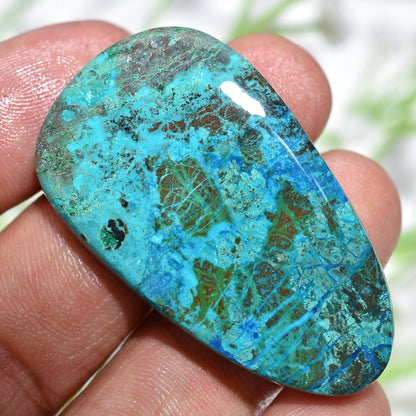 Natural Shattuckite Cabochon – Smooth Polished Gemstone for Custom Jewelry Gifts