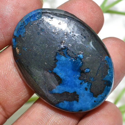 Natural Shattuckite Cabochon – Smooth Polished Gemstone for Custom Jewelry Gifts