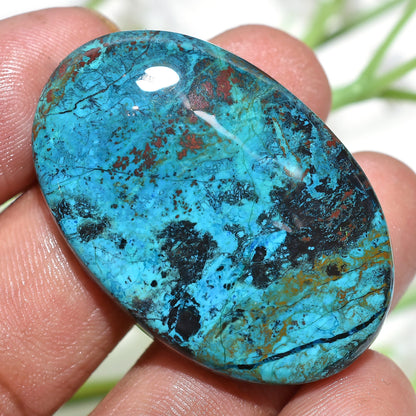 Natural Shattuckite Cabochon – Smooth Polished Gemstone for Custom Jewelry Gifts