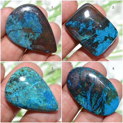 Mix Shaped Shattuckite Azurite Cabochon – Vibrant Blue Loose Gemstone