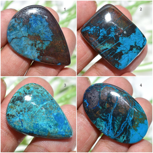 Mix Shaped Shattuckite Azurite Cabochon – Vibrant Blue Loose Gemstone