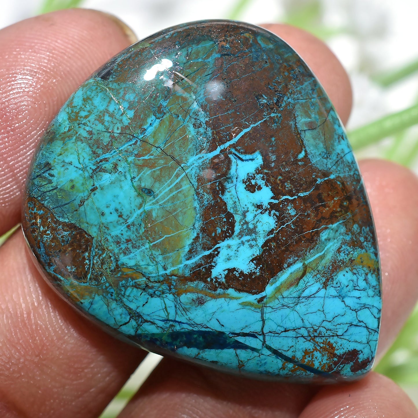 Top Quality Shattuckite Azurite Loose Cabochon – Polished Oval Pear Stone