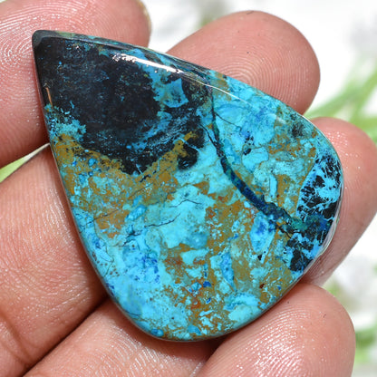 Top Quality Shattuckite Azurite Loose Cabochon – Polished Oval Pear Stone