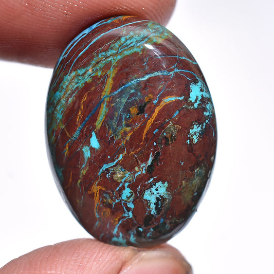 High-Quality Shattuckite Cabochon - Smooth Natural Stone for Wire Wrapping