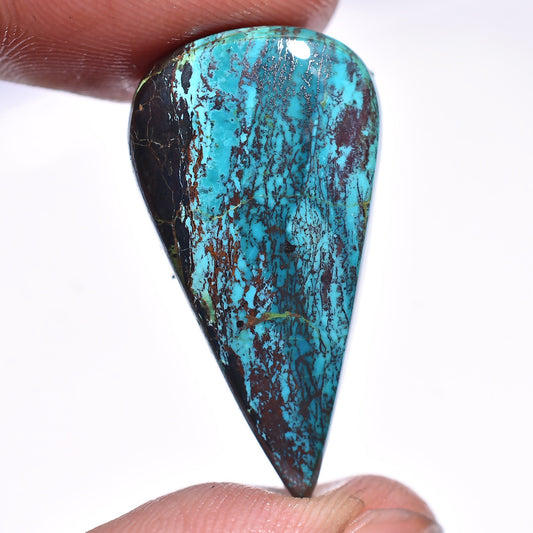 Elegant - Pear Shattuckite Azurite Cabochon - Blue Shattuckite Healing Stone for Pendant Making