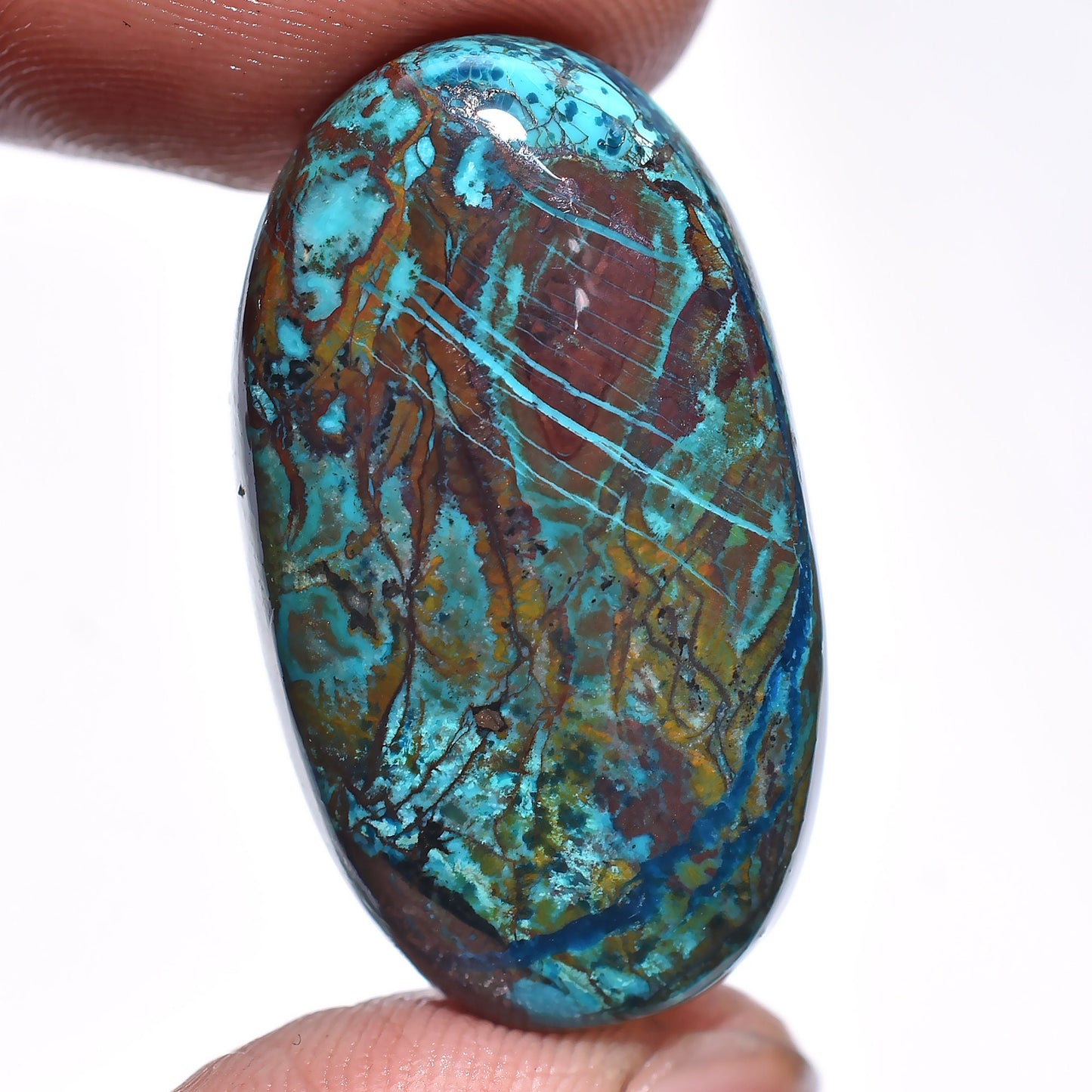 Wholesale Shattuckite Azurite Cabochon - Smooth Pear & Oval Cabochon Stone for Custom Pendants