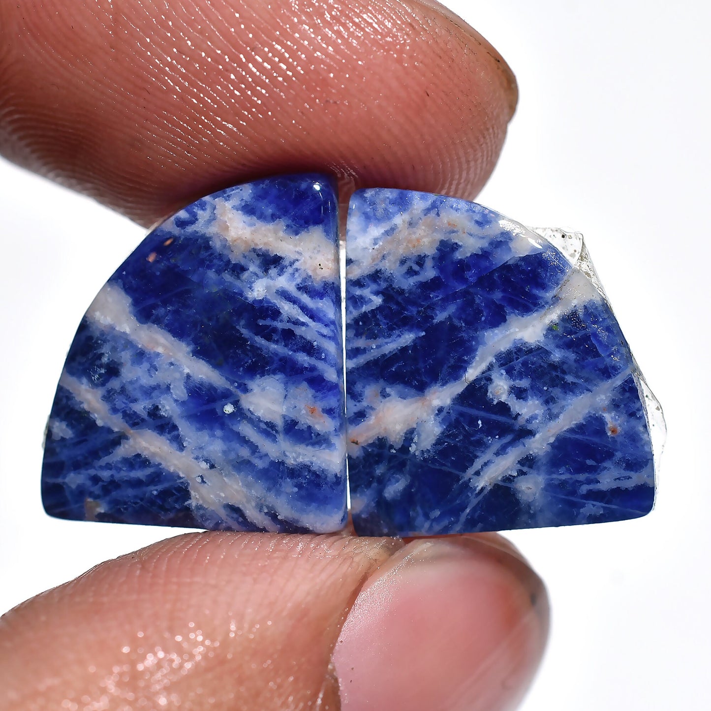 Blue Sodalite Cabochon Earring Pair - Mixed Shape Loose Gemstone Pair