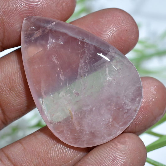 Natural Rose Quartz Cabochons - Pear & Oval Loose Gemstones for Jewelry Making