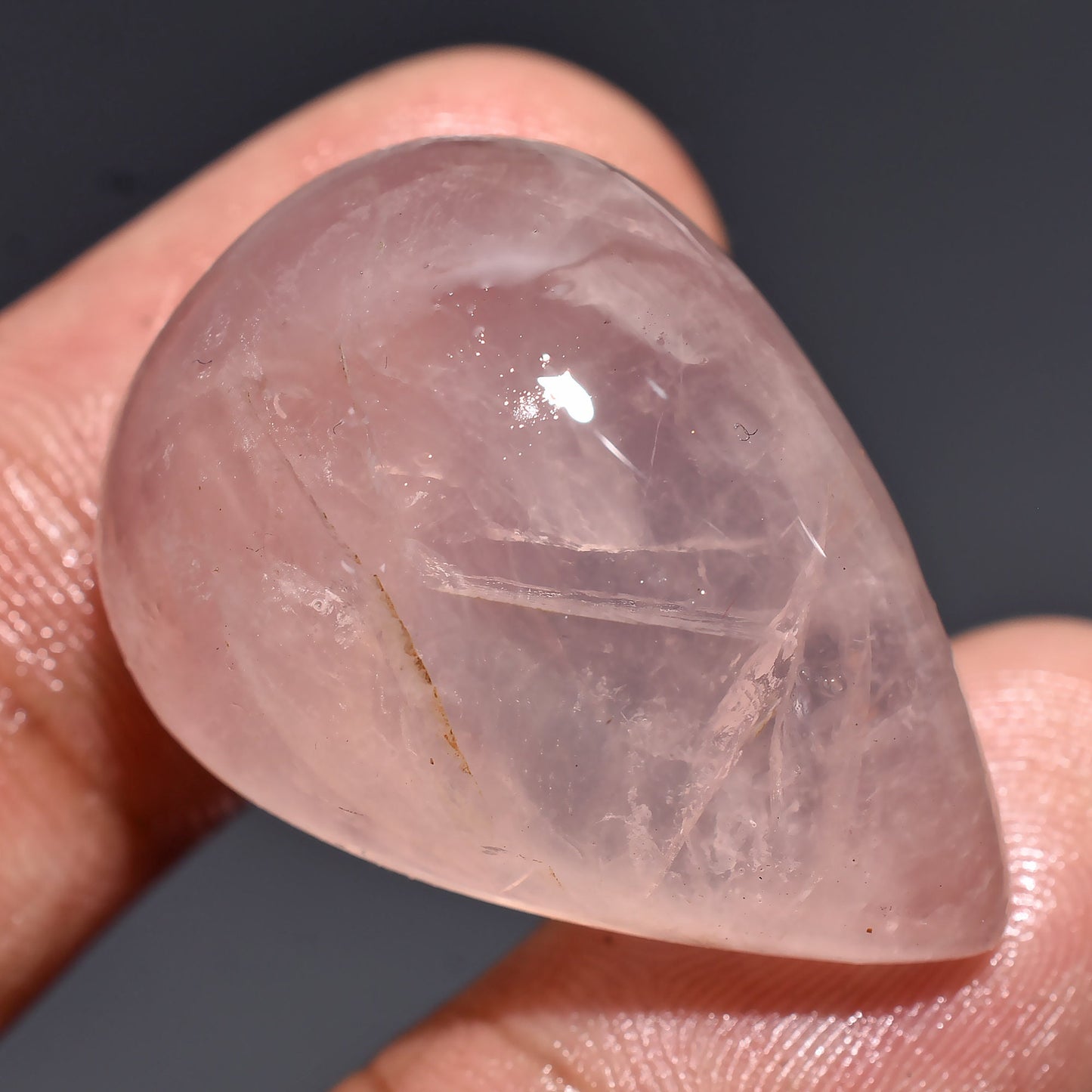 Charming Pink Rose Quartz Cabochons - Oval & Pear Loose Rose Quartz for Pendant Making