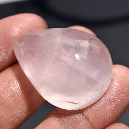 Radiant Pink Rose Quartz Cabochons - Natural Loose Quartz Gemstones for Jewelry