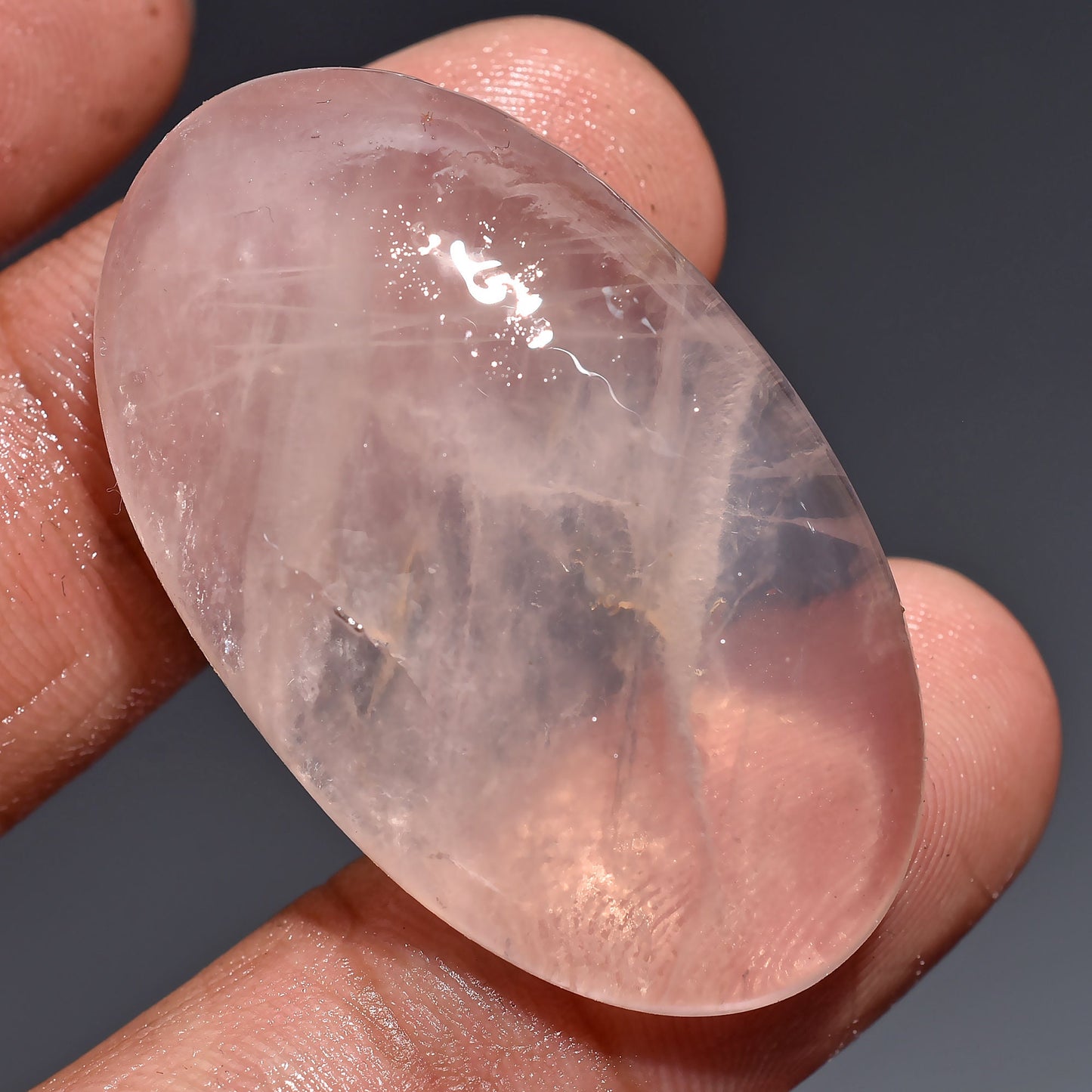 Radiant Pink Rose Quartz Cabochons - Natural Loose Quartz Gemstones for Jewelry