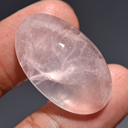 Attractive Natural Pink Rose Quartz Gemstones - Assorted Pear & Oval Quartz Cabochons