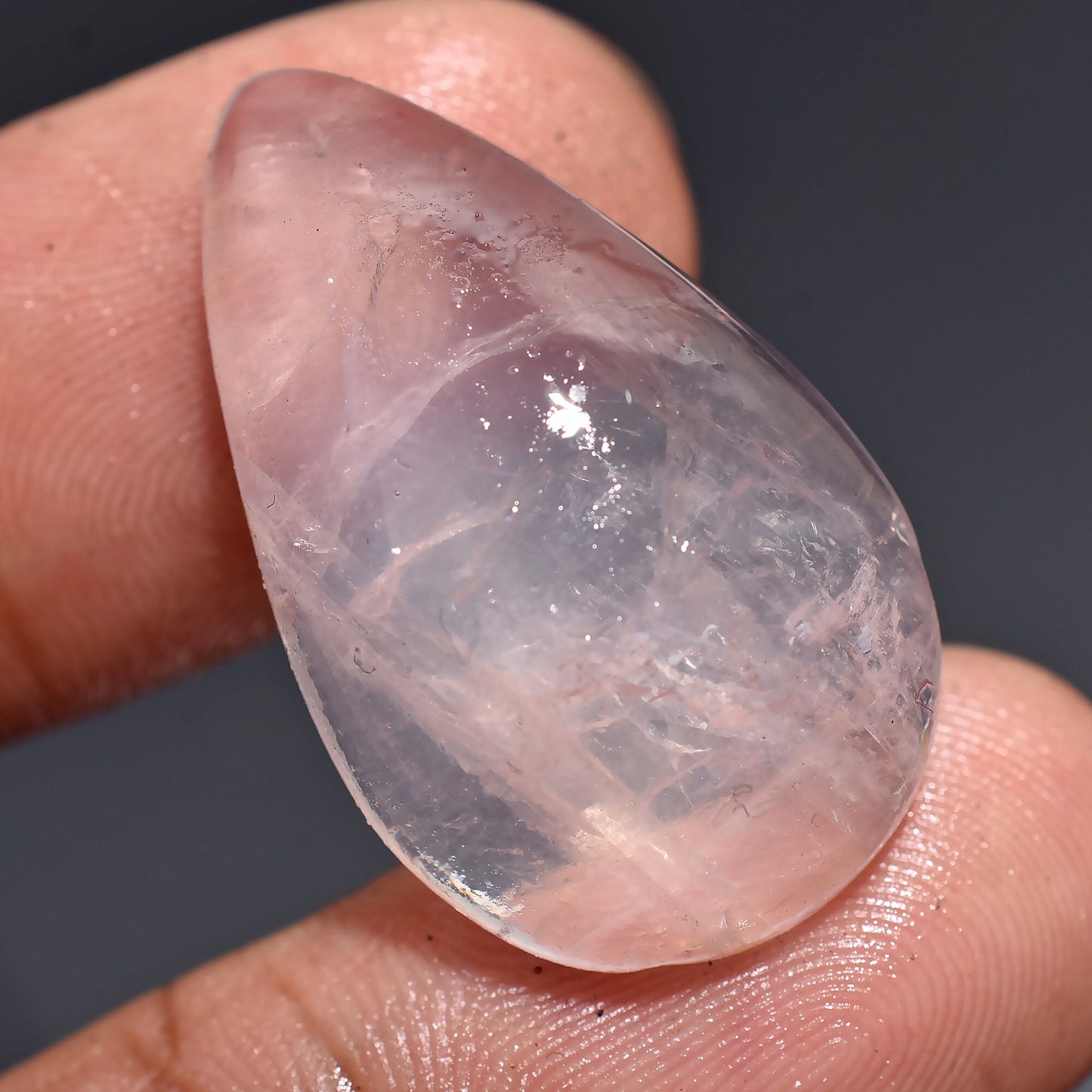 100% Natural Pink Rose Quartz Gems - Charming Oval & Pear Gemstones Crystal Gift