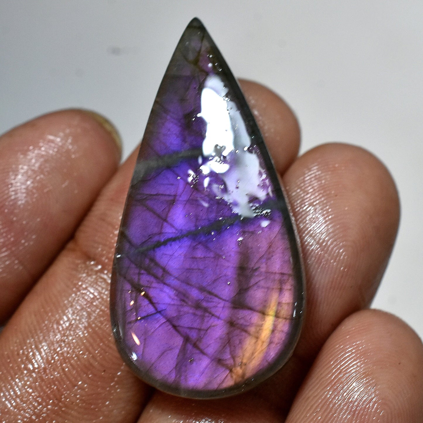 AAA Quality Purple Labradorite Stone – Chakra Healing Crystal for Pendants