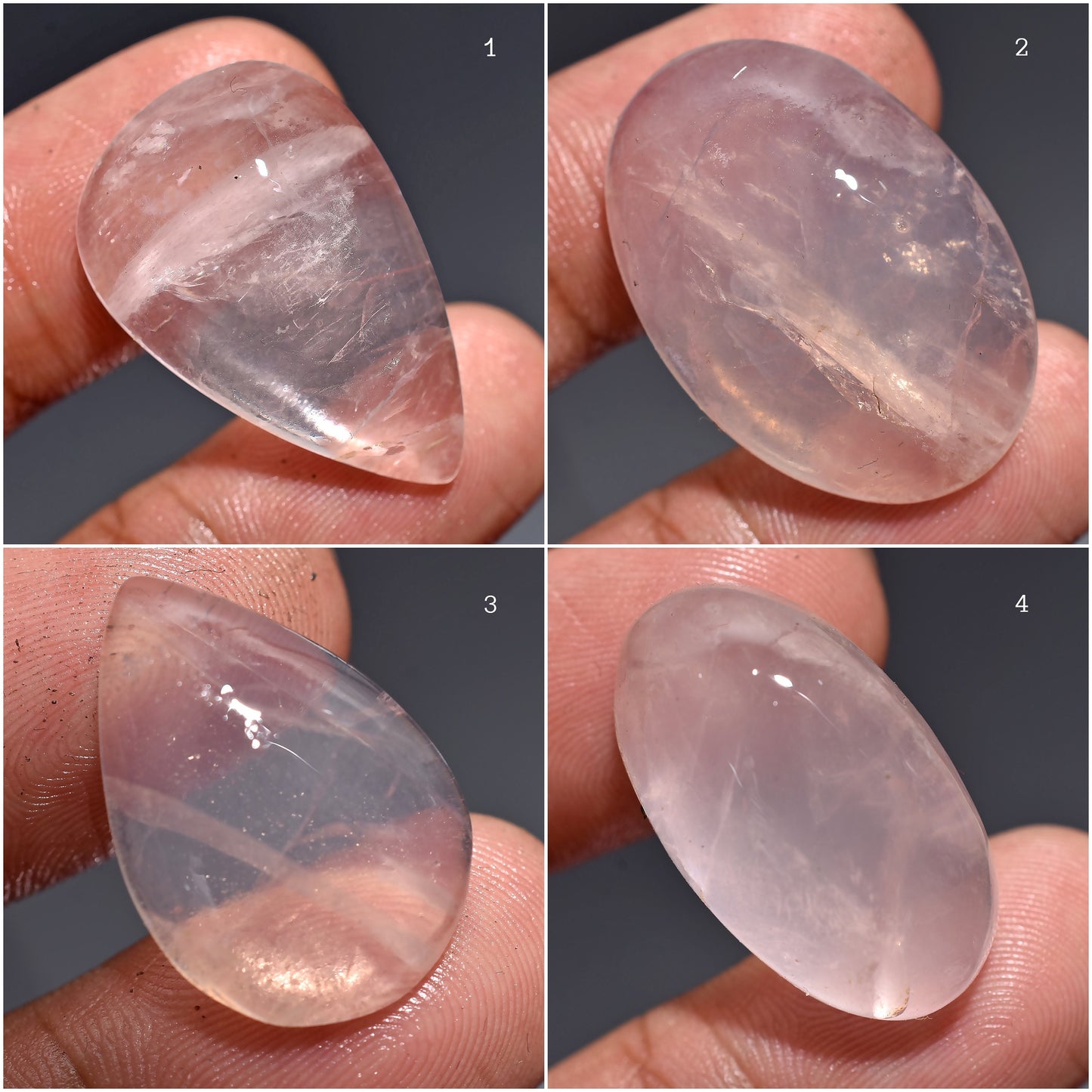 Oval Rose Quartz Gemstone Cabochon - Craft Your Own Pendant, Perfect Valentine’s Day Gift