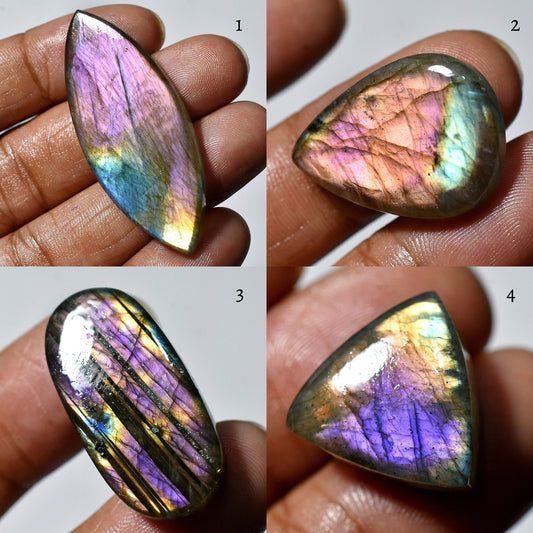 Classic Purple Fire Labradorite Cabochon – Mixed Shapes for Pendant & Jewelry Making